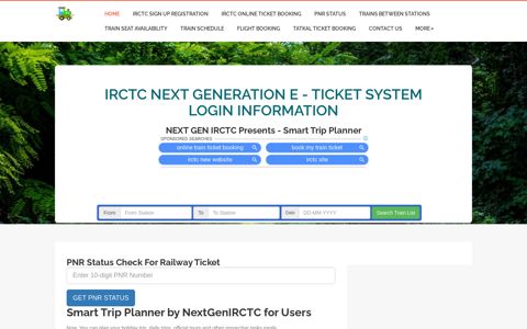 NEXTGEN IRCTC.CO.IN Login Next Generation E-Ticket ...