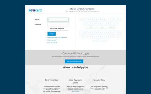 Pay SBI Credit Card Bill Online - | SBI Card