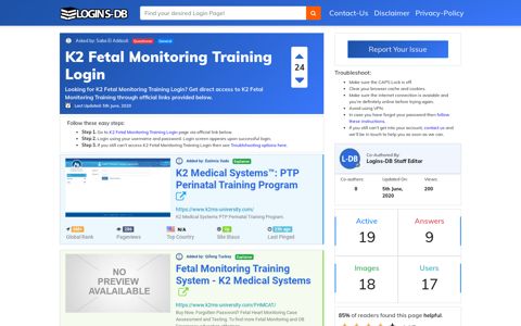 K2 Fetal Monitoring Training Login - Logins-DB