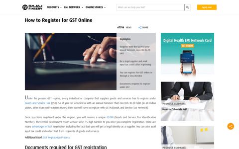 Online GST Registration Process & Requirements Guide