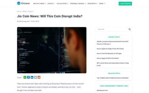 Jio Coin News: Will This Coin Disrupt India? - Groww