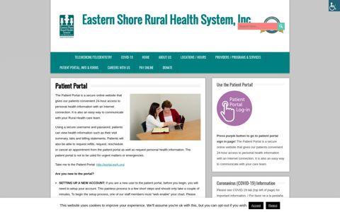 Patient Portal – Eastern Shore Rural Health System, Inc.