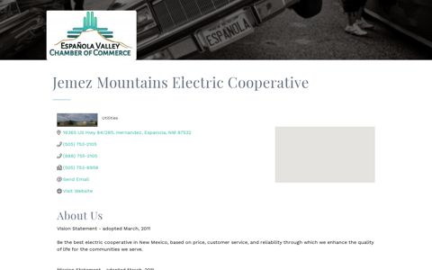 Jemez Mountains Electric Cooperative | Utilities