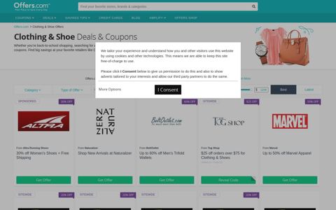 Clothing & Shoe Coupons & Deals 2020 - Offers.com