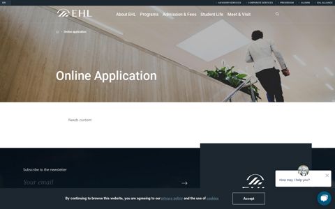 Online application | EHL