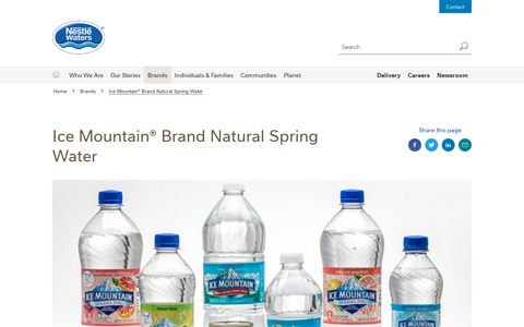 Ice Mountain® Brand Natural Spring Water | Nestlé Waters US