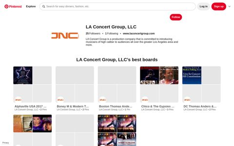 LA Concert Group, LLC (laconcert) on Pinterest