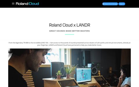 Roland Cloud x LANDR