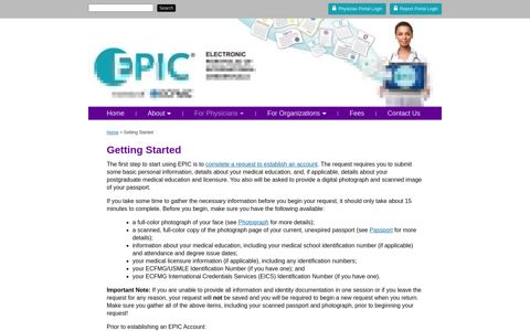EPIC | For Physicians: Getting Started