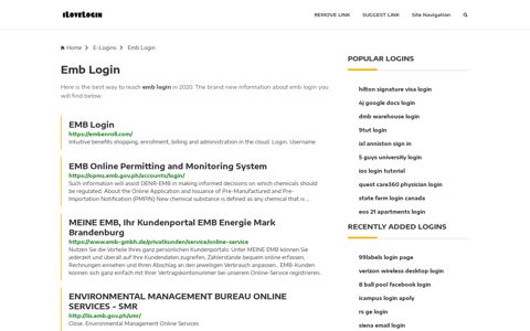Emb Login ❤️ One Click Access - iLoveLogin