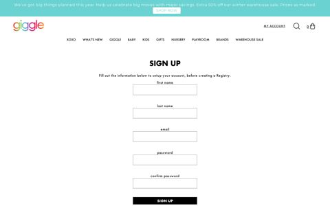 Sign Up - giggle