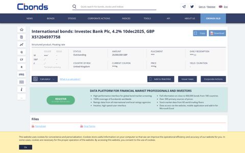 International bonds: Investec Bank Plc, 4.2% 10dec2025, GBP ...