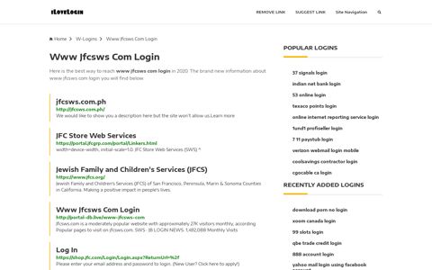 Www Jfcsws Com Login ❤️ One Click Access - iLoveLogin