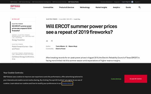 Will ERCOT summer power prices see a repeat of 2019 ...