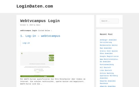 Webtvcampus - Log-In - Webtvcampus - LoginDaten.com