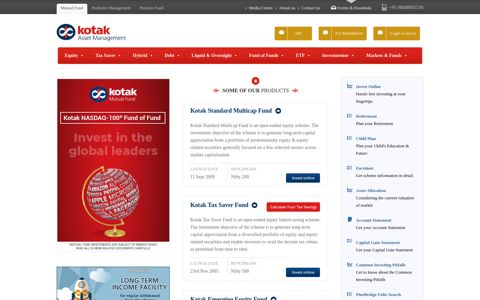 Kotak Asset Management: Mutual Funds Investment Online in ...