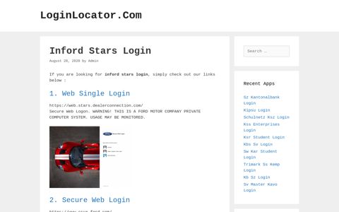 Inford Stars Login - LoginLocator.Com