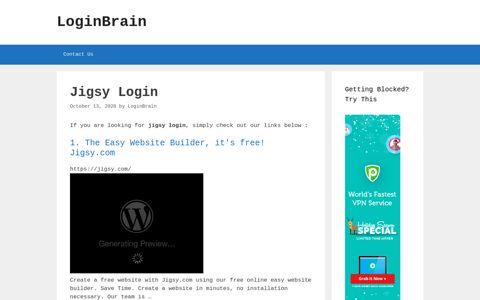 Jigsy - The Easy Website Builder, It'S Free! Jigsy.Com