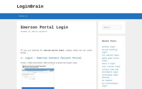 Emerson Portal Login - Emerson Connect Patient Portal