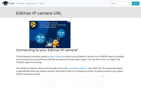 Connect to Edimax IP cameras