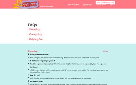 FAQs - Just Between Friends