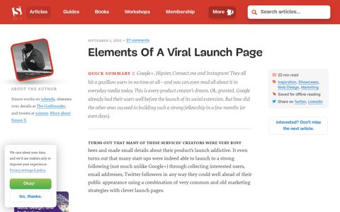 Elements Of A Viral Launch Page — Smashing Magazine