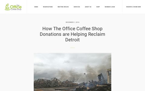 How The Office Coffee Shop Donations are Helping Reclaim ...