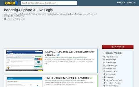 Ispconfig3 Update 3.1 No Login - Loginii.com