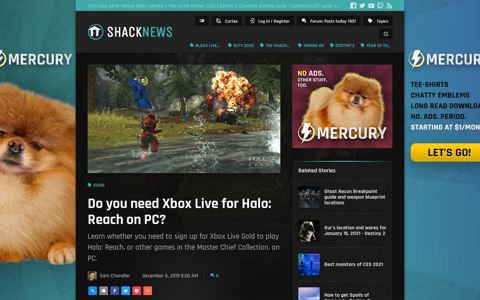 Do you need Xbox Live for Halo: Reach on PC? | Shacknews