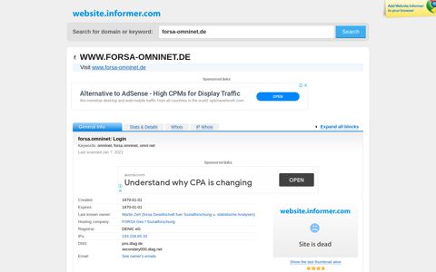 forsa-omninet.de at WI. forsa.omninet: Login - Website Informer