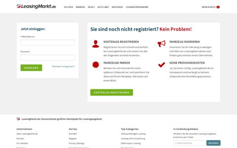 Login & Registrierung - LeasingMarkt.de