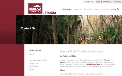 Contact Information - Florida Farm Bureau Insurance