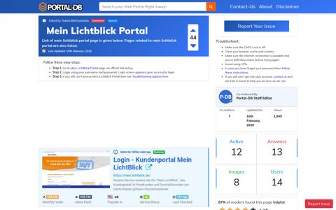 Mein Lichtblick Portal - Portal-DB.live