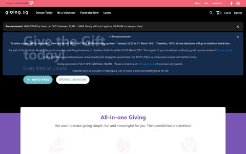 Welcome to Giving.sg! | The one-stop platform for you to ...
