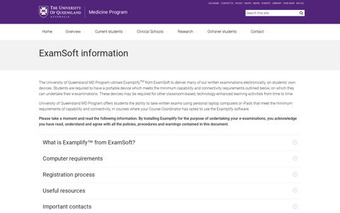 ExamSoft information - Medicine Program - University of ...