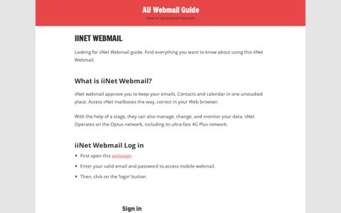 iiNet webmail - Step by step guide about how iiNet webmail ...