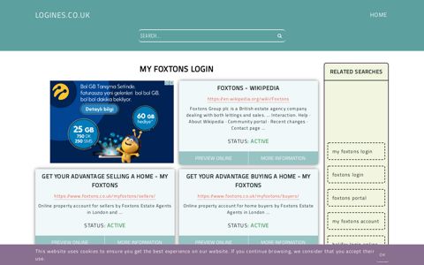 my foxtons login - General Information about Login