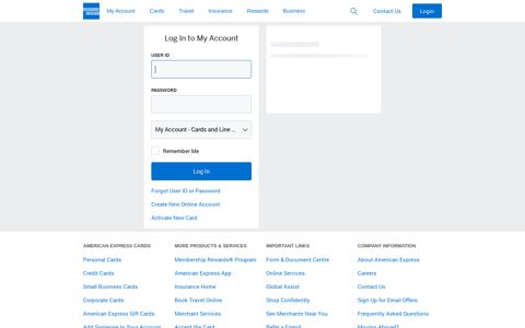 Log In to My Account | American Express Canada