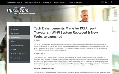 Wi-Fi System Replaced & New Website Launched - Kansas ...