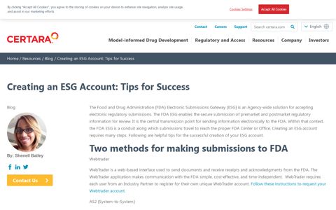 Creating an ESG Account: Tips for Success - Certara