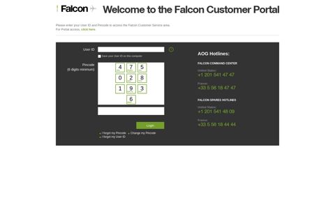 the Falcon Customer Portal