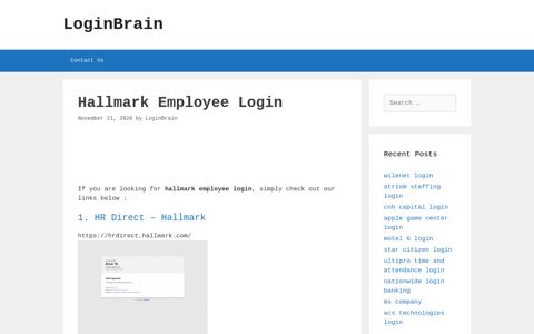 hallmark employee login - LoginBrain