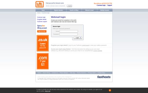 Webmail login - - UKreg