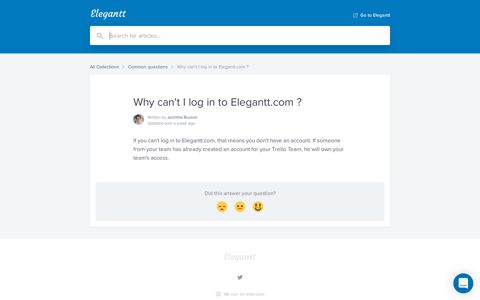 Why can't I log in to Elegantt.com ? | Elegantt Help