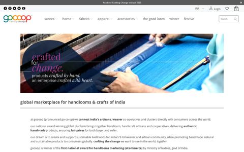 global marketplace for handlooms & crafts of India - GoCoop