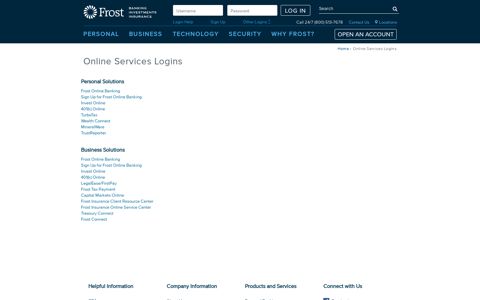Online Banking Services Login | Frost - Frost Bank