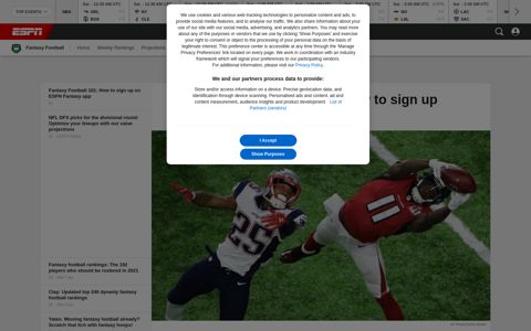 Fantasy Football 101: How to sign up on ESPN ... - ESPN.com