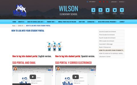 HOW TO LOG INTO YOUR STUDENT PORTAL - Wilson ...