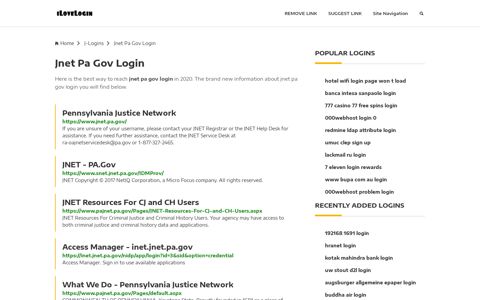 Jnet Pa Gov Login ❤️ One Click Access - iLoveLogin