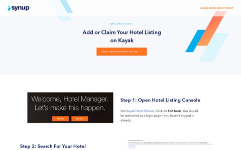Add or Claim Your Hotel Listing on Kayak | Synup